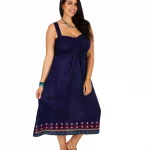 Robe longue bleu marine - BMAXIP0002