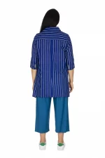 Chemise Bleu marine à rayures blanches - CHP0120A – Image 2