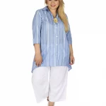 Chemise Bleu clair à rayures blanches - CHP0120C