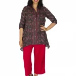 Chemise asymétrique imprimé Paisley - CHP0120E