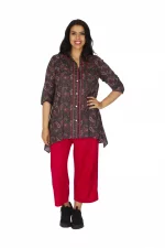 Chemise asymétrique imprimé Paisley - CHP0120E