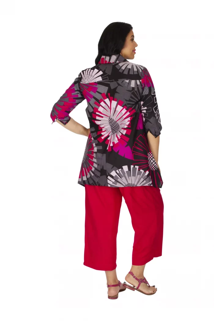 Chemise Grise imprimé géométrique - CHP0121D – Image 2