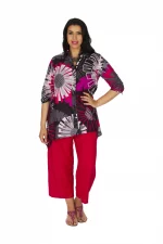 Chemise Grise imprimé géométrique - CHP0121D