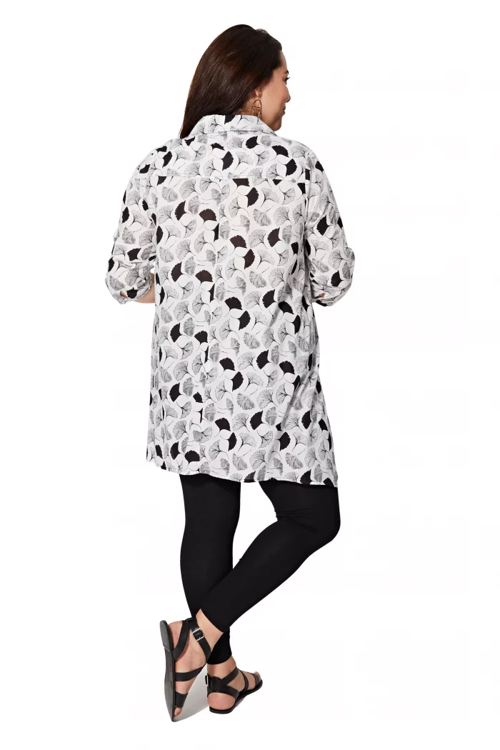 Chemisier en coton Blanc à motifs - CHP0122A – Image 2