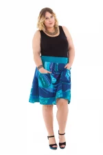 Jupe courte ethnique Bleue - JUP0014