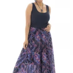 Jupe longue Colorée à motifs ethniques - JUP0024B