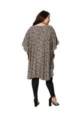 Tunique ample Bohème beige à motifs - MCTUP0206E – Image 2