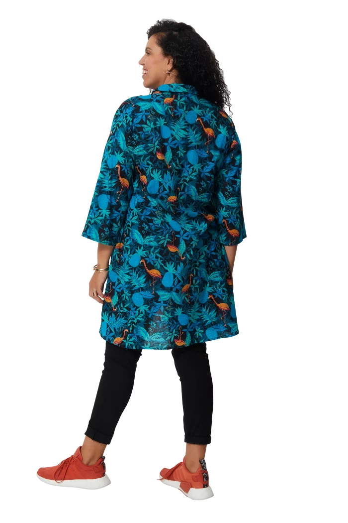 Tunique Tropicale col chemise à manches 3/4 - TUP0545E – Image 2