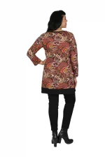 Tunique Ethnique colorée à manches longue - TUP6034G – Image 2
