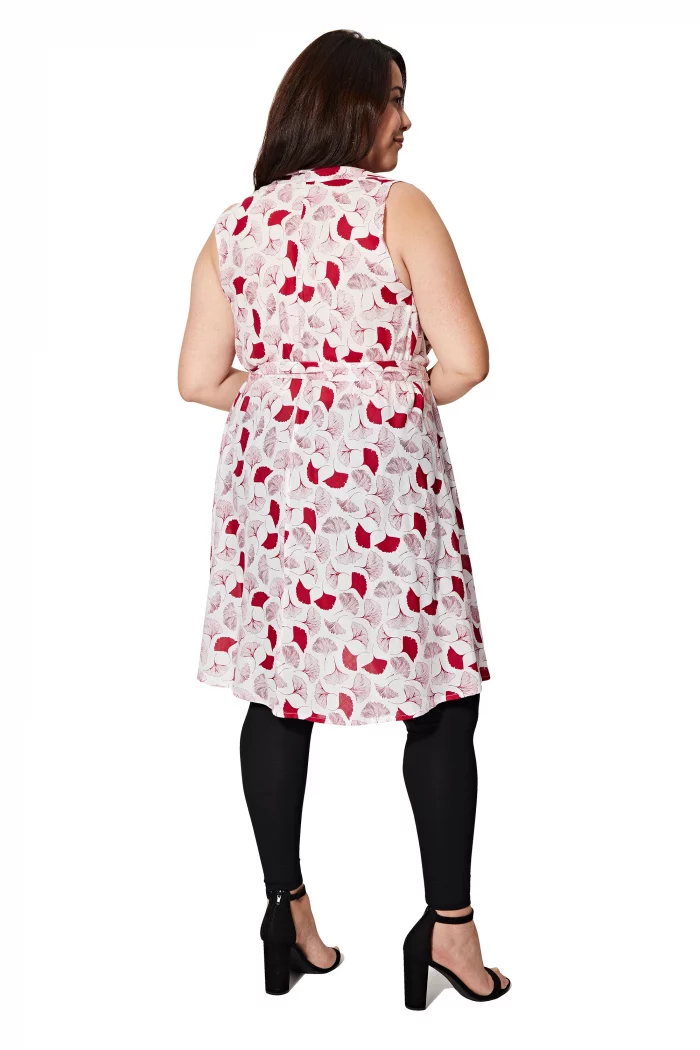 Tunique sans manches Bohème rose et rouge - TUP0539A – Image 2