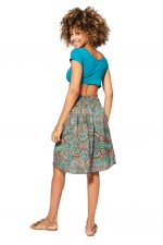 Jupe portefeuille asymétrique colorée - JIP0035B – Image 2