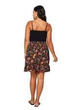 Jupe à boutons imprimé botanique - JIP0041B – Image 2