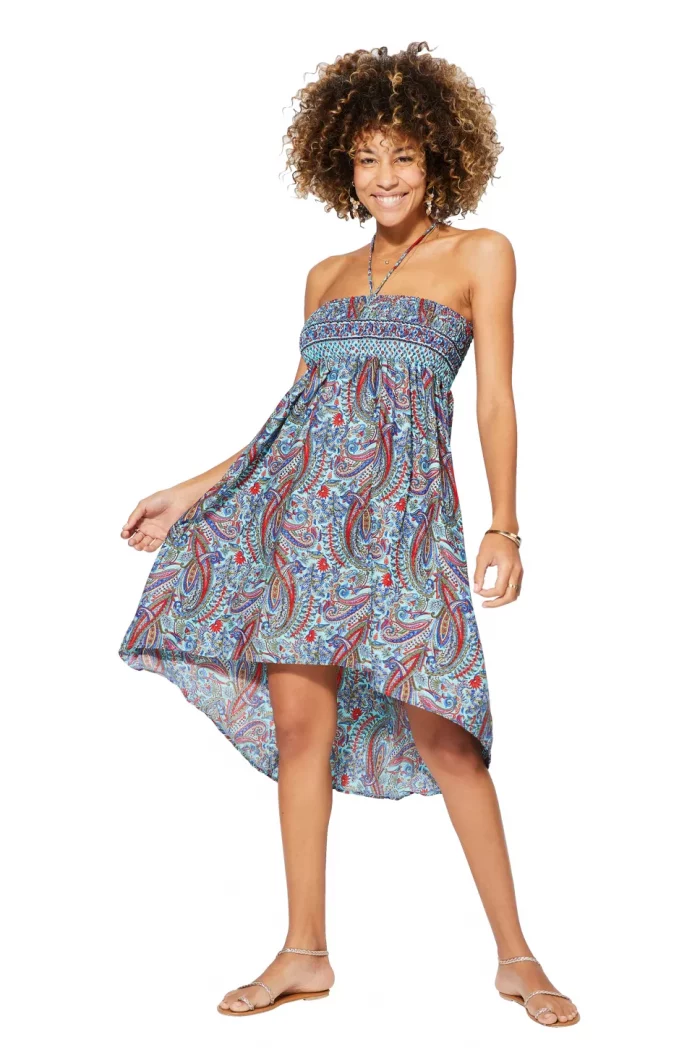 Robe / Jupe 2en1 bleu Paisley - JIP0046A – Image 1