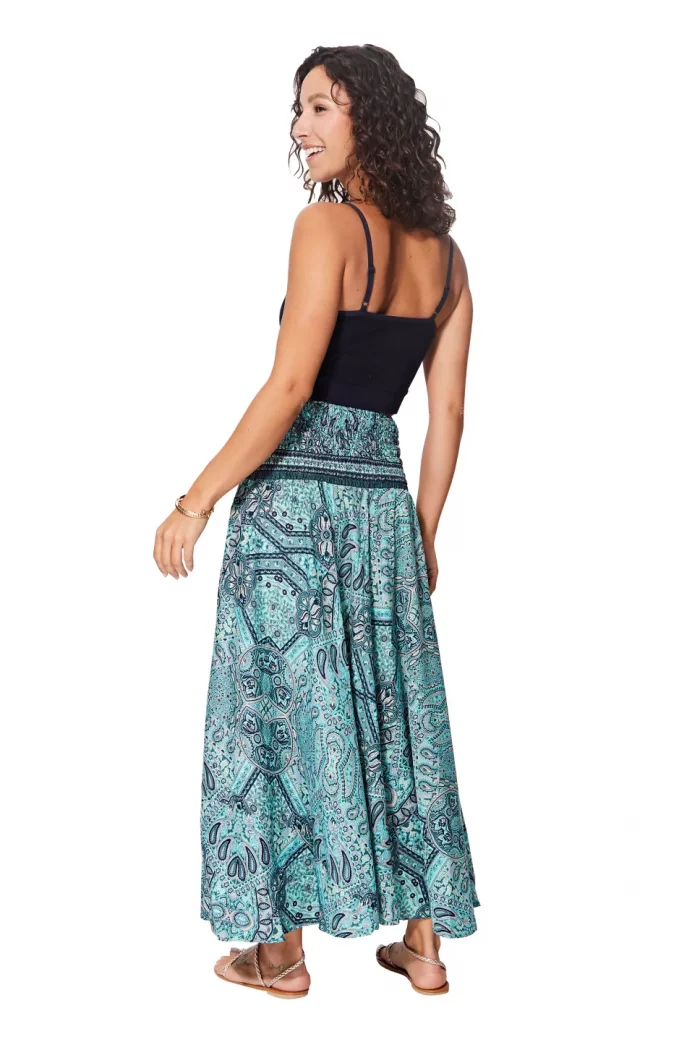 Jupe / Robe 2en1 bleu ciel avec motifs - JIP0047A – Image 3