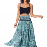 Jupe / Robe 2en1 bleu ciel avec motifs - JIP0047A