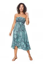 Jupe / Robe 2en1 bleu ciel avec motifs - JIP0047A – Image 2