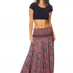 Jupe / Robe 2en1 corail et bleue - JIP0047B