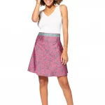 Jupe courte fluide Rose imprimé floral - JIP2000B