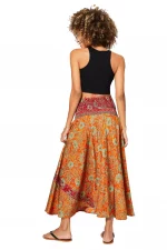 Longue jupe Orange imprimé Hawaïen - JIP2001C – Image 2