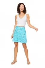 Jupe portefeuille Bleu cyan - JIPV0002B