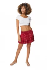 Mini jupe patineuse Rouge - JUV0100D