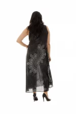 Robe longue noire sans manche - MAXIP0006C – Image 3