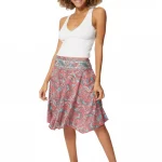 Jupe imprimé Paisley rose - MCJU0030C