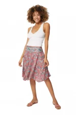 Jupe imprimé Paisley rose - MCJU0030C
