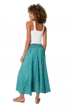 Longue jupe droite Bleu turquoise - MCJU0035C – Image 2