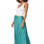 Longue jupe droite Bleu turquoise - MCJU0035C