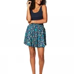 Mini jupe aux nuances de bleus - MCJU0106B