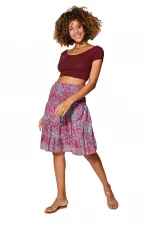 Jupe fluide, motif hawaiien - MCJU0107B