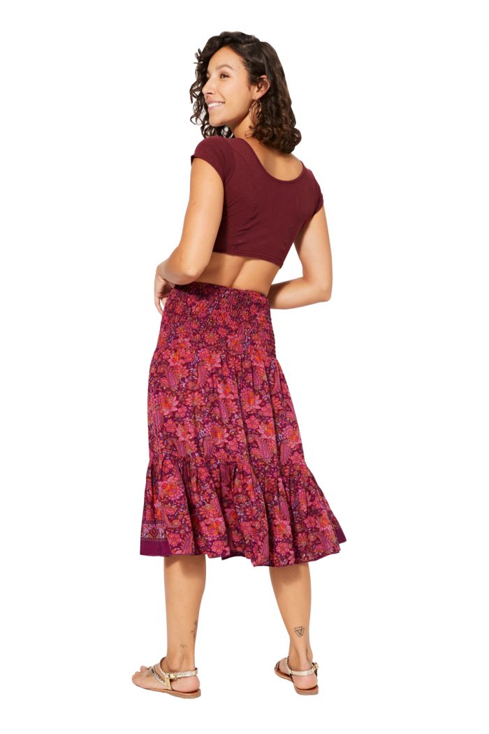 Jupe ou robe 2en1 motifs rosés - MCJU0110B – Image 4