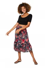 Jupe ou robe 2en1 grise et rose - MCJU0110C