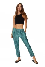 Pantalon coupe droite élégante vert et gris - MCPA0026H