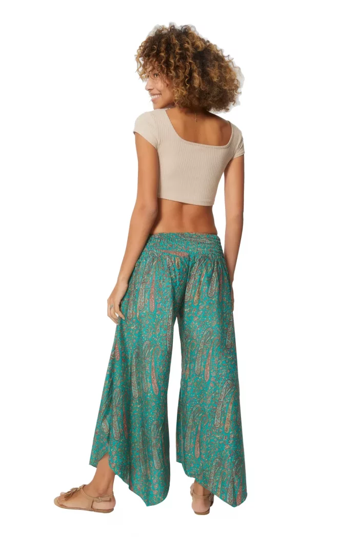Pantalon évasé asymétrique vert - MCPA0027H – Image 2