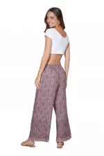 Pantalon crème, gris et rose - MCPA0113B – Image 2