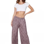 Pantalon crème, gris et rose - MCPA0113B