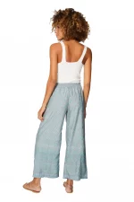 Pantalon vert, violet et crème - MCPA0113C – Image 2