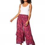 Pantalon ample rose et violet - MCPA0116A
