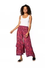 Pantalon ample rose et violet - MCPA0116A