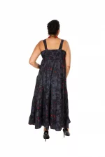 Robe longue gris, noir et rouge - MCROP0104A – Image 2
