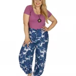 Pantalon Bleu et blanc style sarouel - PAP0055C
