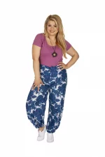 Pantalon Bleu et blanc style sarouel - PAP0055C