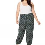 Pantalon en coton, Bleu et doré - PAP0059A