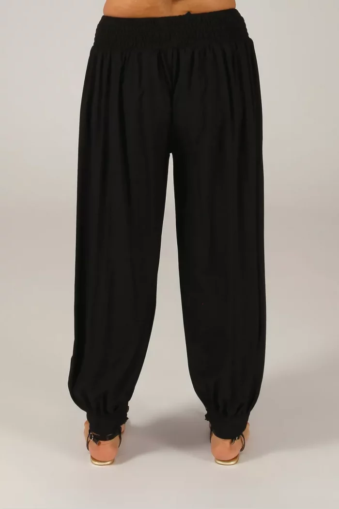 Pantalon ample taille élastique Noir - PAP0101A – Image 3