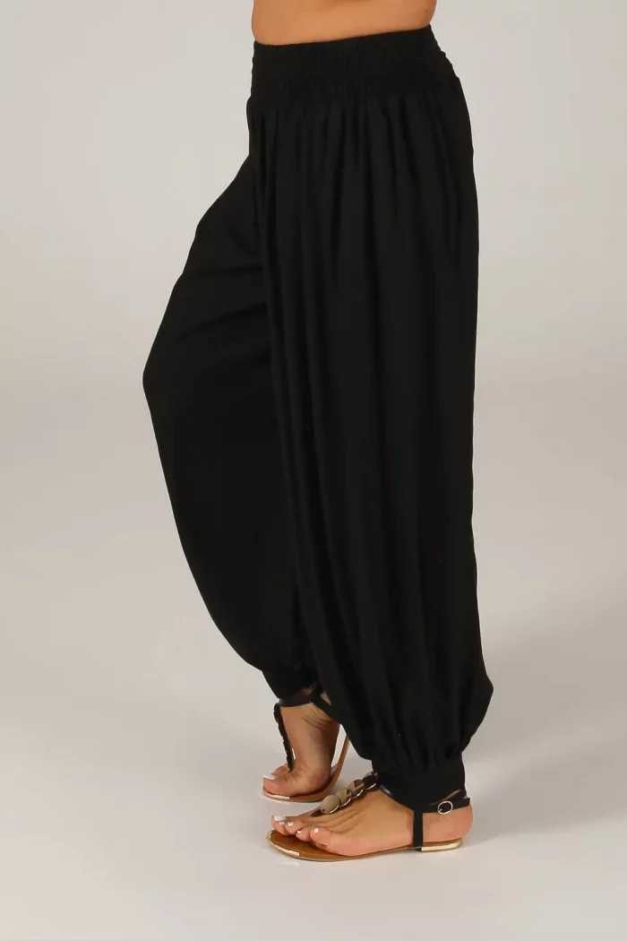 Pantalon ample taille élastique Noir - PAP0101A – Image 2