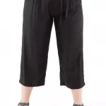 Pantalon mi-long Noir uni - PAP1020A