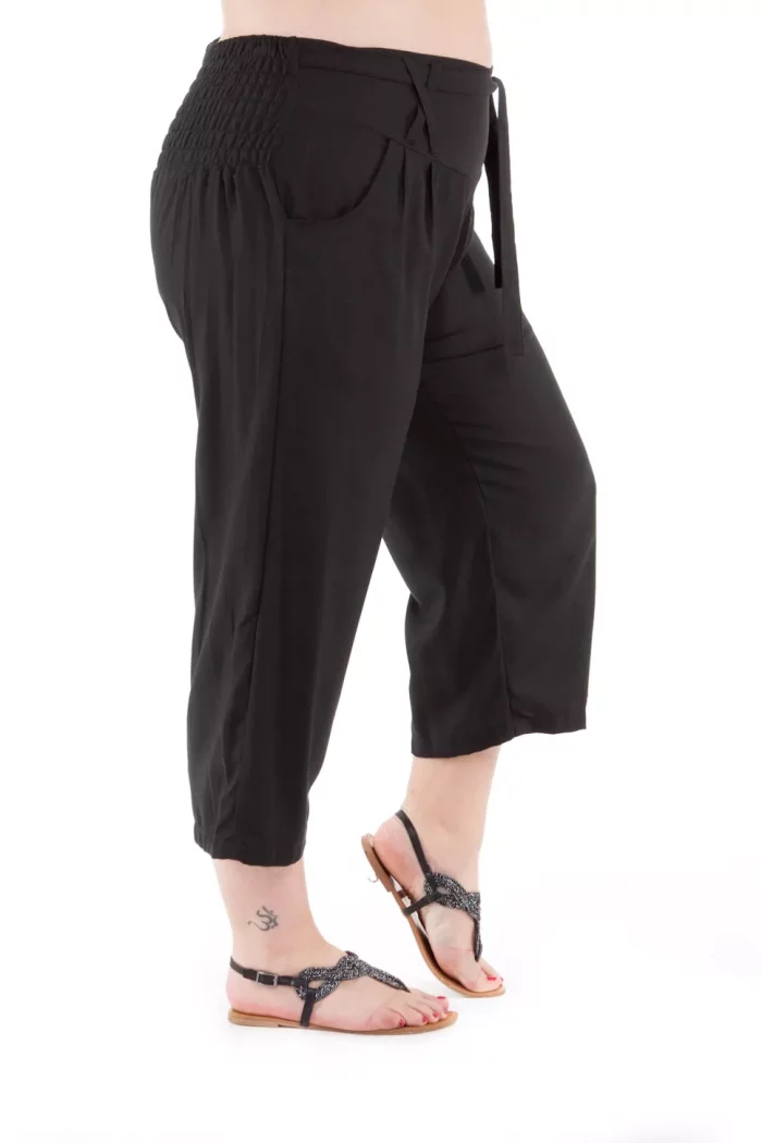 Pantalon mi-long Noir uni - PAP1020A – Image 2