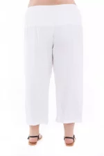 Pantalon uni mi-long Blanc - PAP1020C – Image 3